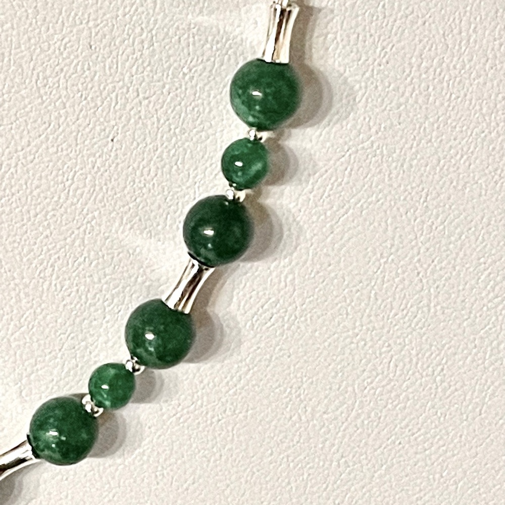 Sterling jade necklace